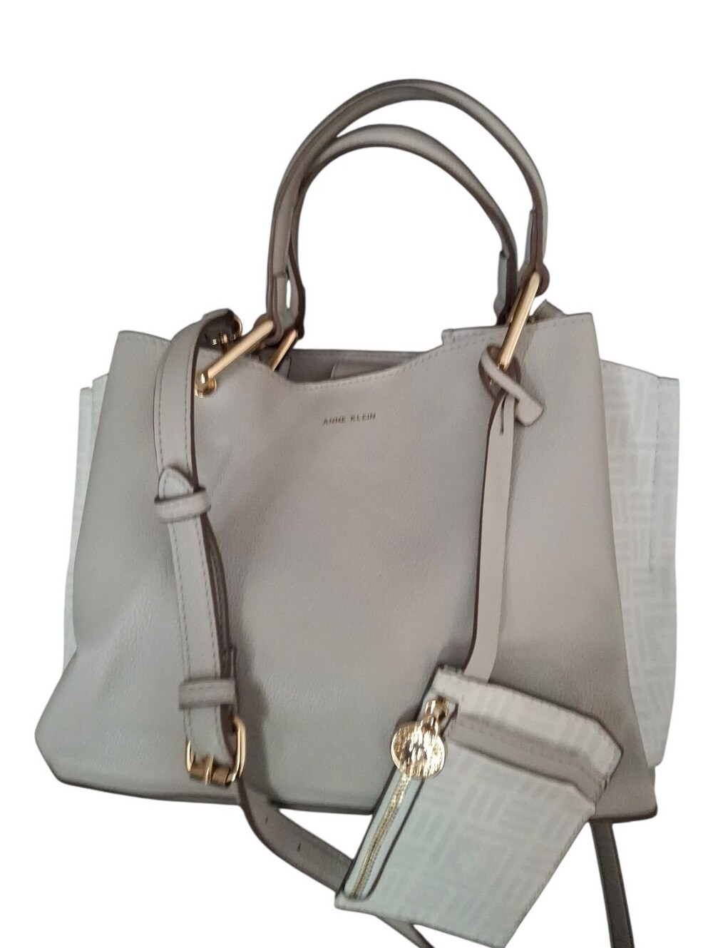 Anne Klein "Emma Midi" Satchel With Crossbody Strap